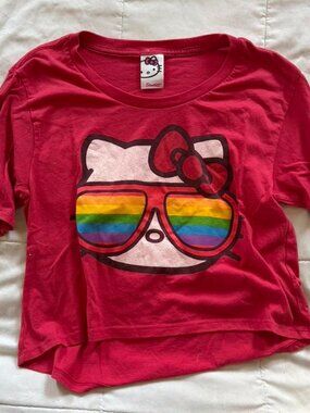 Hello Kitty Pride Cropped TShirt